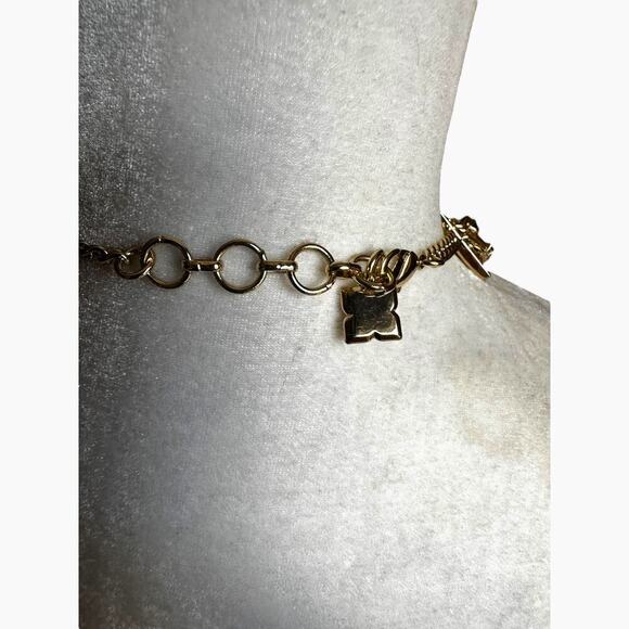 BCBG Maxazaria Multi-Color Gem Twist Statement Necklace, Gold & White, OS, NWOT - Picture 5 of 6